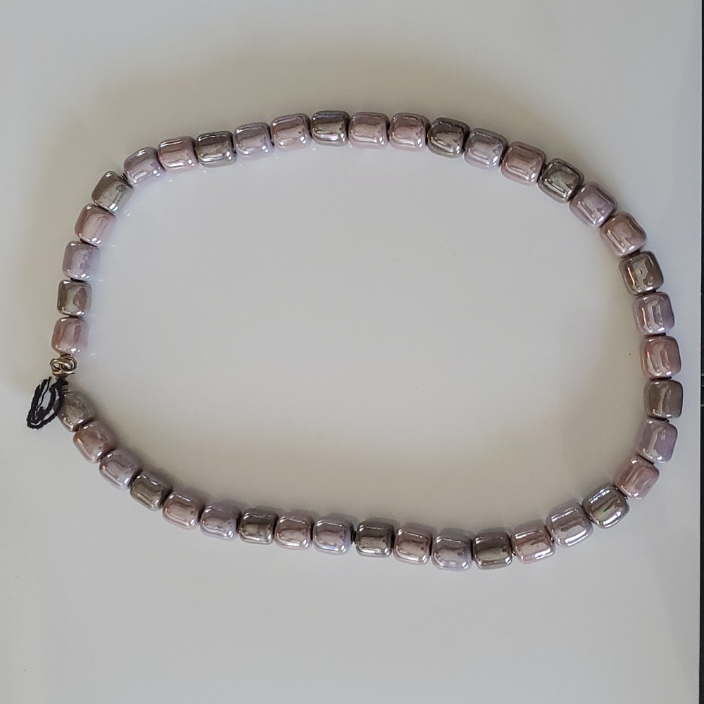 Boutique Heavier Weight Muted Lavendar Stone Fashion Necklace